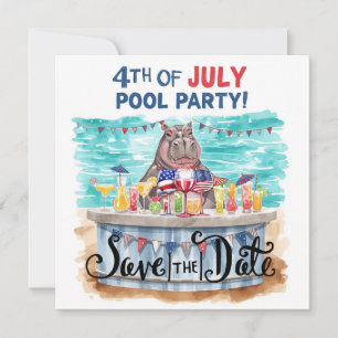 Reserva La Fecha Fiesta en la Piscina del 4 de Julio con Hippo