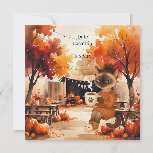 Reserva La Fecha Fiesta Fall Flannel & Fizz Friendsending (Anverso)