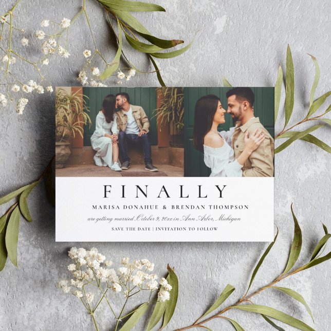 Reserva La Fecha Finalmente Dos Fotos Bodas Divertidas Blanco Negro (Subido por el creador)