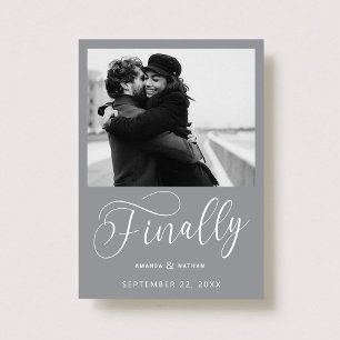Reserva La Fecha Finalmente el Boda Minimalista Foto Guardar la fec
