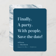 Finalmente un Fiesta de texto simple Marina azul M