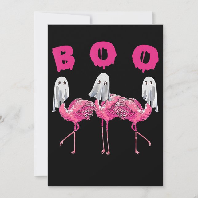 Reserva La Fecha Flamencos | Disfraz Flamingo Boo Halloween (Anverso)