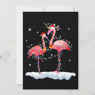 Reserva La Fecha Flamencos Flamingo Christmas Tree Santa Hat Xmas