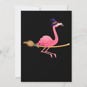 Reserva La Fecha Flamencos   Gracioso Flamingo Witch Halloween