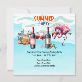 Reserva La Fecha Flamingo Funny Design for fiesta