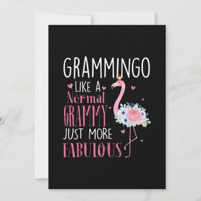 Reserva La Fecha Flamingo Grammingo Como Un Regalo Grammy Normal Gr (Anverso)