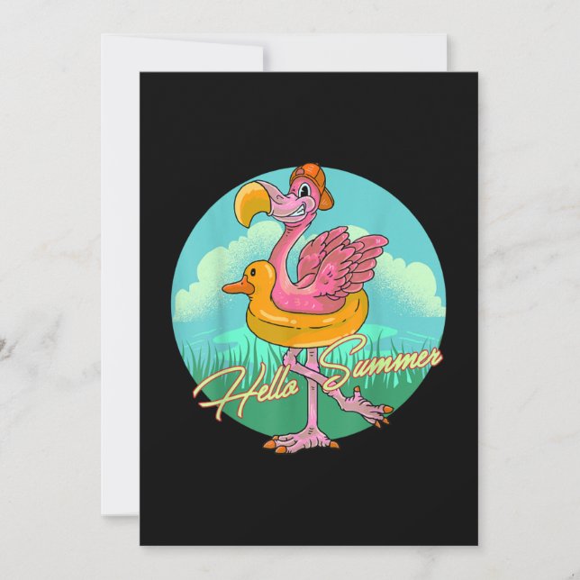 Reserva La Fecha Flamingos Lover - Flamingo listo para el verano (Anverso)