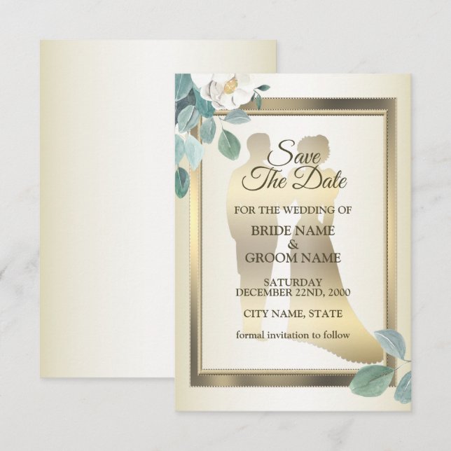 Reserva La Fecha Flat Save The Date Card (Anverso / Reverso)