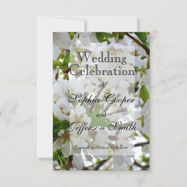 Reserva La Fecha Flor blanca (Anverso)