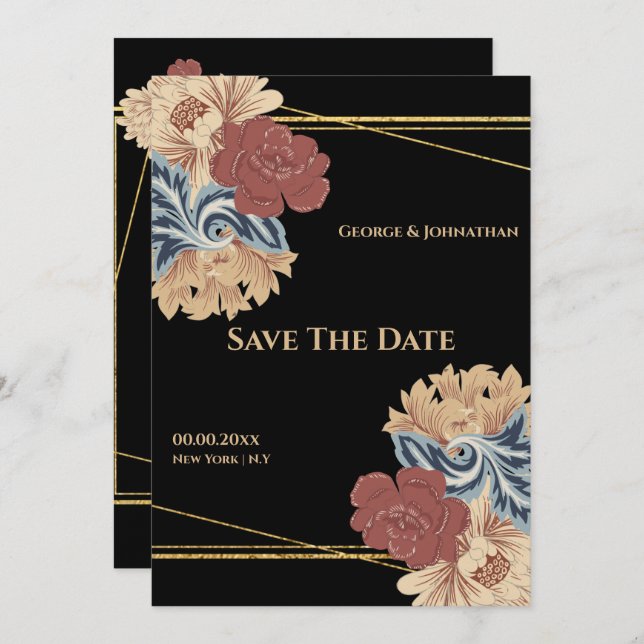 Reserva La Fecha Flor de gran tamaño de venado botánico pintado (Anverso / Reverso)