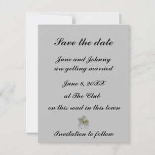 Reserva La Fecha Flor de Magnolia blanca Save The Date