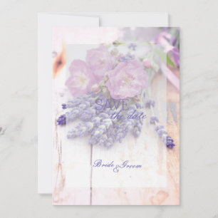 Reserva La Fecha Flor de verano PWild Rosa y Lavender SAVE la fecha