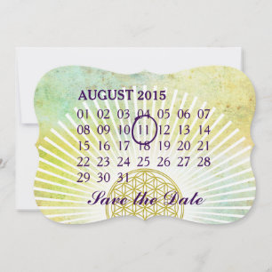 Reserva La Fecha Flor de vida - Calendario del mes Personalizado