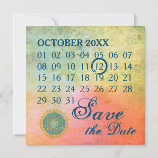 Reserva La Fecha Flor de vida - Calendario Personalizado - guardar