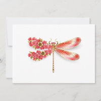 Flor libélula con sakura de joyas
