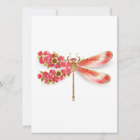 Flor libélula con sakura de joyas