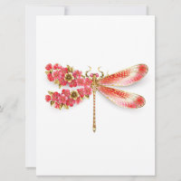 Flor libélula con sakura de joyas