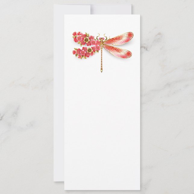 Reserva La Fecha Flor libélula con sakura de joyas (Anverso)