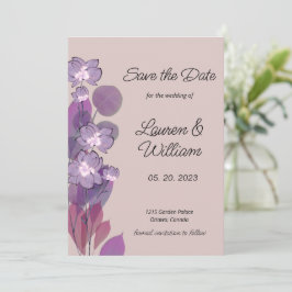 Reserva La Fecha Flor morada malva