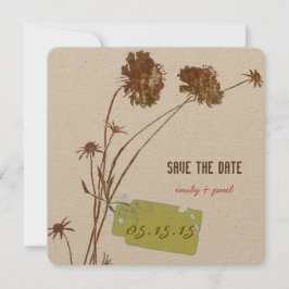 Reserva La Fecha Flor rosa de miel Botánica Save the Date