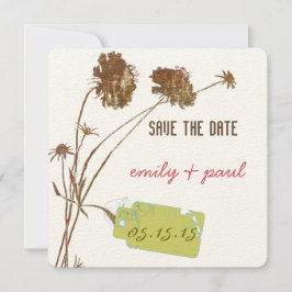 Reserva La Fecha Flor rosa de miel Botánica Save the Date