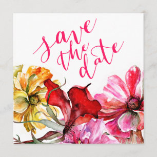 Reserva La Fecha Flora Botanica acuarela Guardar la fecha