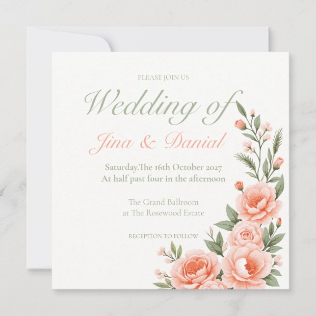 Reserva La Fecha Floración al Atardecer - Naranja Suave (Anverso)