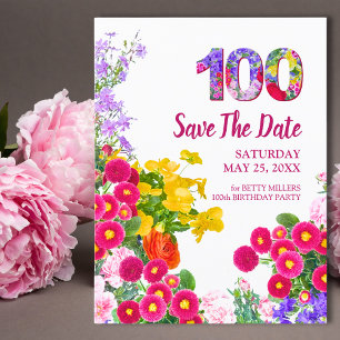 Reserva La Fecha Floral 100 años florió 100 cumpleaños