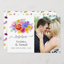 Reserva La Fecha Floral acuática Boda de Fiesta española