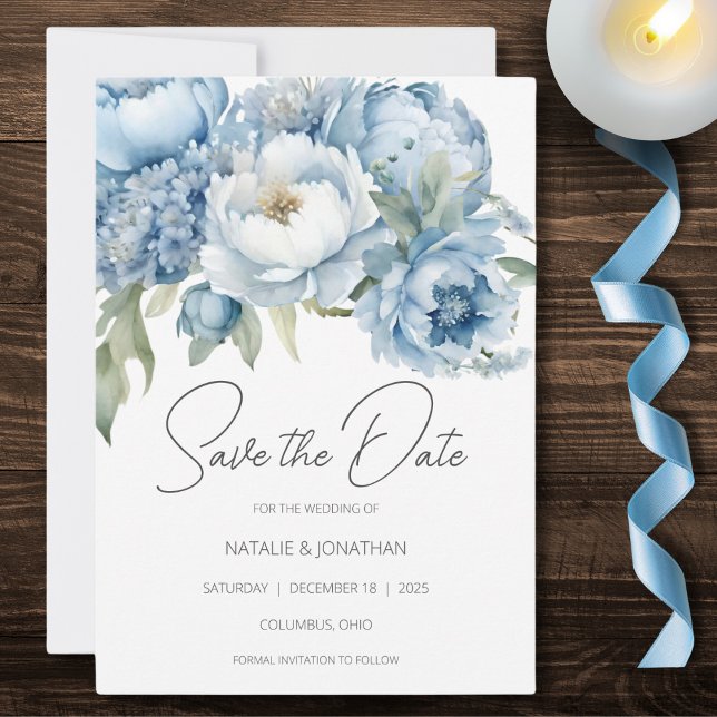 Reserva La Fecha Floral azul de hielo (Subido por el creador)