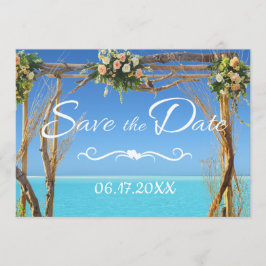 Reserva La Fecha Floral Boho Summer Beach Wedding Salva la fecha