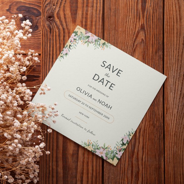 Reserva La Fecha Floral boho wedding save the date (Subido por el creador)