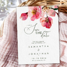 Floral coral rosa acuarela elegante