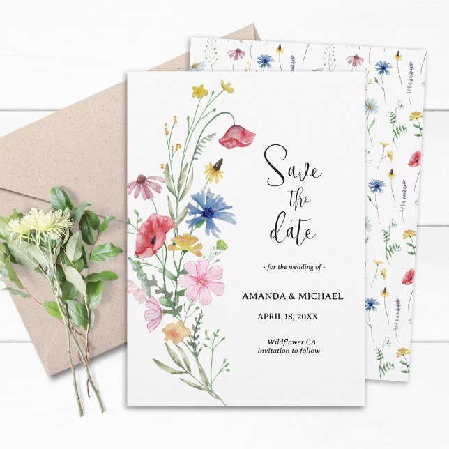 Reserva La Fecha Floral de Boda Wildflower (Subido por el creador)