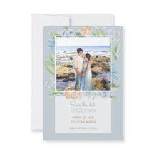 Floral de color azul suave