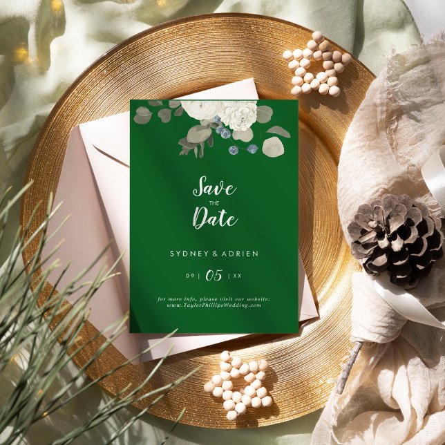 Reserva La Fecha Floral de invierno | Boda Verde Salven La Fecha (Subido por el creador)