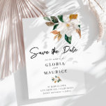 Reserva La Fecha Floral de Magnolia Save the Date<br><div class="desc">diseño floral con texto editable y escritura encantadora.</div>