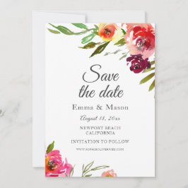 Reserva La Fecha Floral de Romance radiante