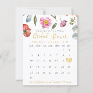 Reserva La Fecha Floral de verano primavera Guardar calendario de f