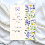 Reserva La Fecha Floral elegant wedding<br><div class="desc">Purple floral</div>