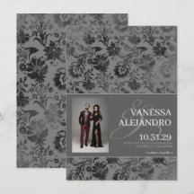 Floral gris oscuro