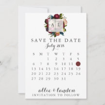 Floral Guardar el calendario de fechas