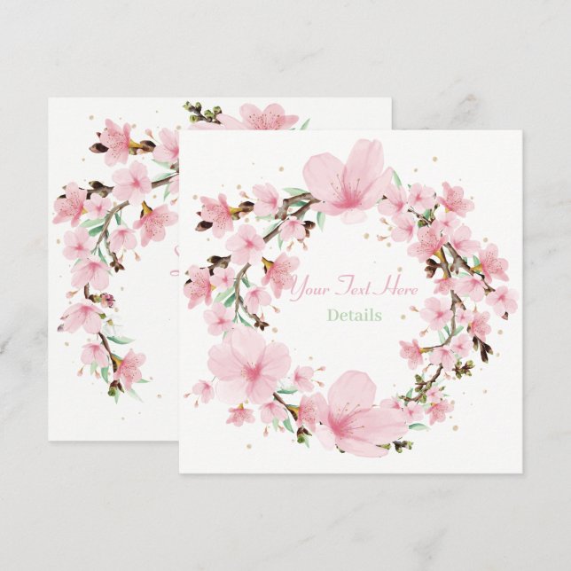 Reserva La Fecha Floral Guardar la fecha (Anverso / Reverso)