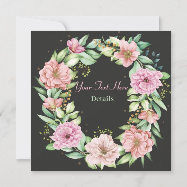 Reserva La Fecha Floral Guardar la fecha (Anverso)