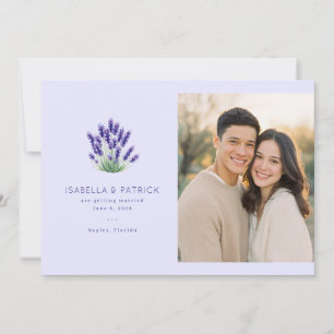 Reserva La Fecha Floral Lavanda Romántica