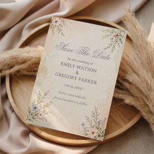 Reserva La Fecha Floral Pastel Suave