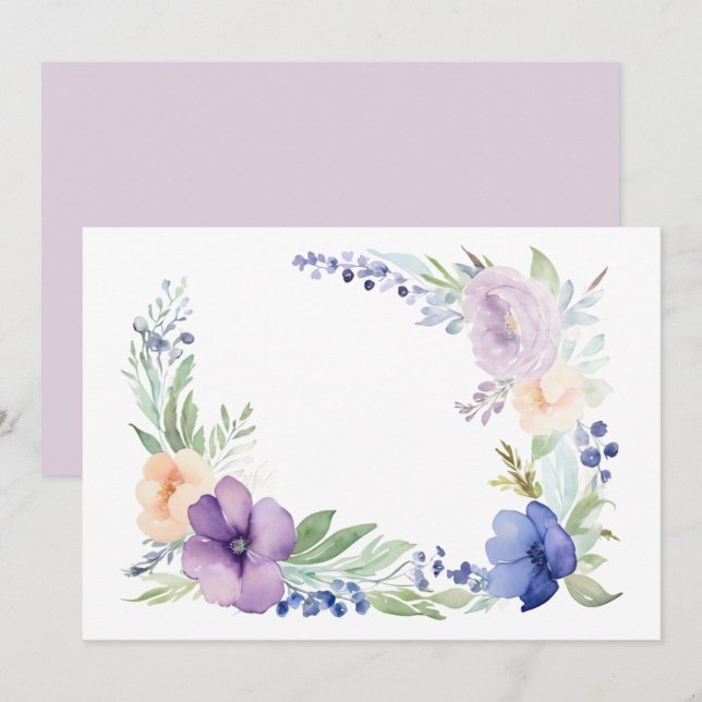 Reserva La Fecha Floral Personalizado (Anverso / Reverso)