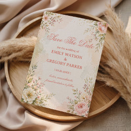 Reserva La Fecha Floral Romántico Suave