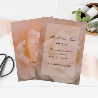 Reserva La Fecha Floral rosa Quinceañera Guardar la fecha