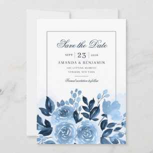 Reserva La Fecha Floral Script Watercolor Bloom Rústico Boda